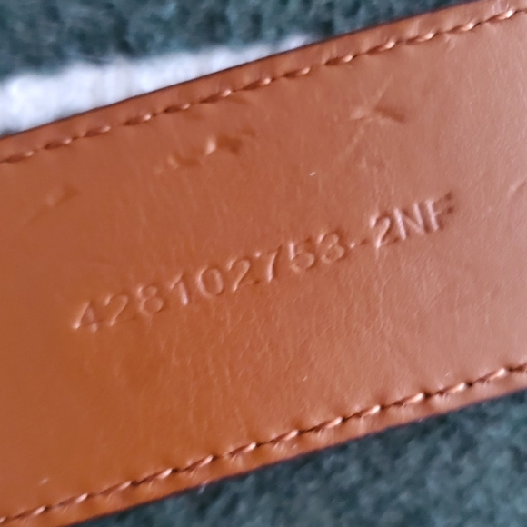Lauren Ralph Lauren Brown Italian Leather Suede Belt with Gold Hardware main image 6